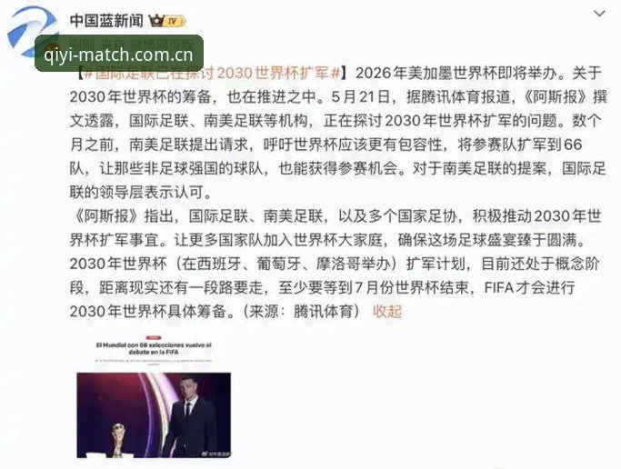 2030年世界杯扩军至66队？中国男足参赛机会与赛事投注实用指南
